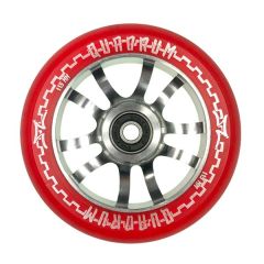 גלגל ליבת מתכת לקורקינט פעלולים AO Quadrum Wheel 115 mm Transparent Red